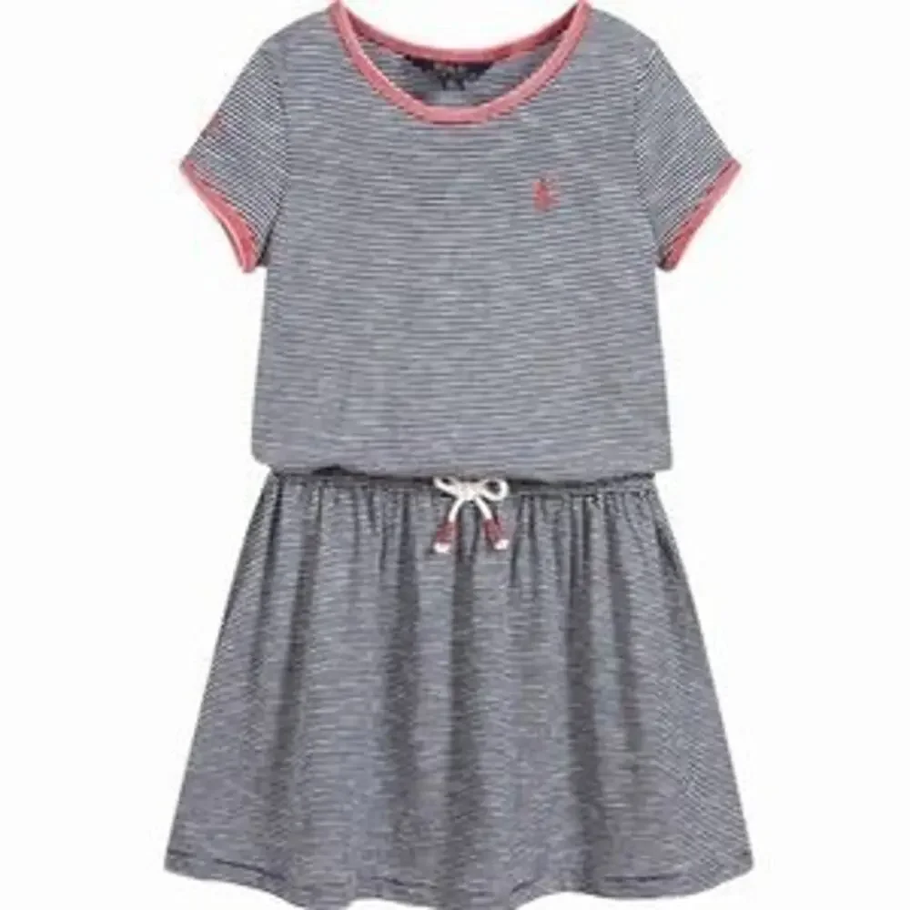 POLO Ralph Lauren Striped Jersey T-Shirt Dress Navy White Red 16